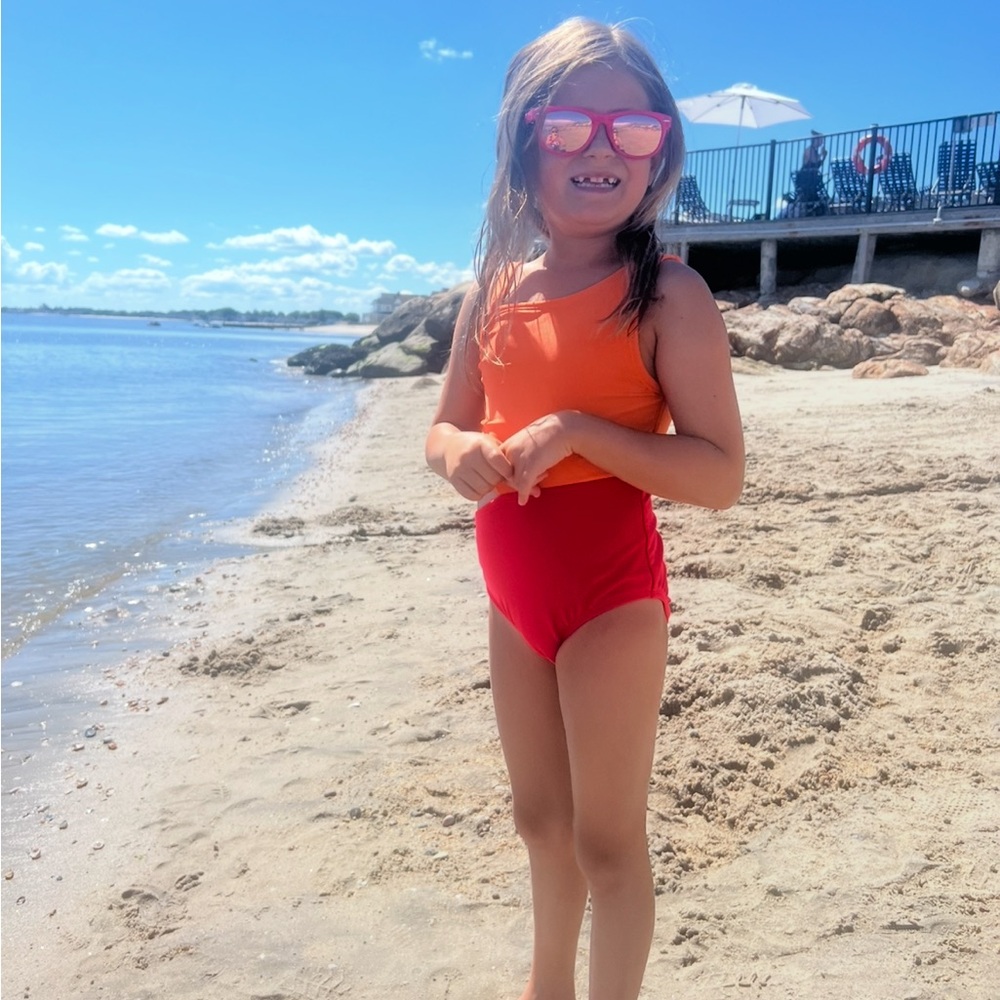 Cat & Jack Color Block Cut-Out Swimsuit